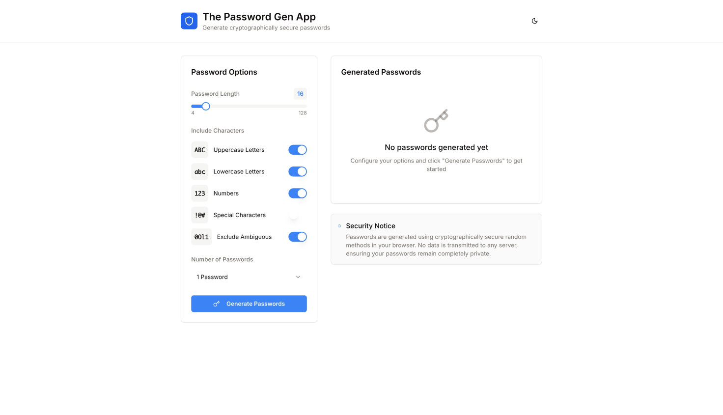 The Password Gen App